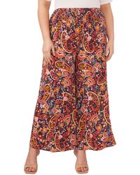 Vince Camuto - Plus Size Printed Smocked-waist Pants - Lyst