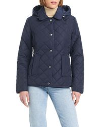 Jones New York - Hooded Quilted Water-resistant Jacket - Lyst