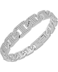 Guess - Glass Stone Pave Gold-tone Chain Bracelet (also - Lyst