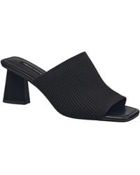 French Connection - Knit Styles Slip On Block Heel Sandal - Lyst