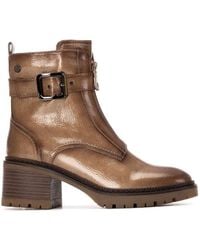 Xti - Patent Leather Heeled Ankle Booties By - Lyst