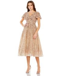 Mac Duggal - 20392 Embroidered Tea Length Cocktail Dress - Lyst