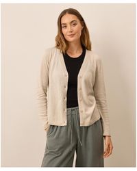 Pact - Organic Cotton Classic Fine Knit V-neck Cardigan - Lyst