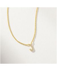 UNCOMMON JAMES - 14k Gold-plated Pave Initial Necklace - Lyst