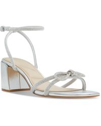 ALDO - Bouclette Rhinestone Bow Ankle-strap Dress Sandals - Lyst