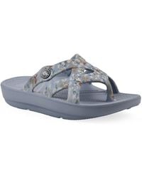 White Mountain - Rip Round Toe Flat Sandals - Lyst