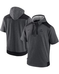 Nike Air Pivot Short-Sleeve Hoodie in Black/White (Black) for Men | Lyst