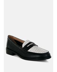 Rag & Co - Raisa Stud Embellished Penny Loafers - Lyst