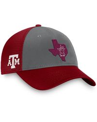 Top Of The World - Gray/maroon Texas A&m aggies Origin Trucker Adjustable Hat - Lyst