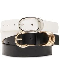 Steve Madden - 2-pc. Multi-keeper Faux-leather Belt Set - Lyst