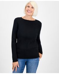 Style & Co. - Petite Boat-neck Sweater - Lyst