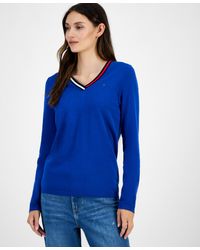 Tommy Hilfiger - Cotton V-neck Sweater - Lyst