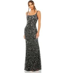 Mac Duggal - Sequined Low Back Slip Gown - Lyst