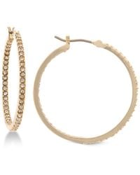 Ralph Lauren - Crystal In & Out Hoop Extra Small Earrings - Lyst