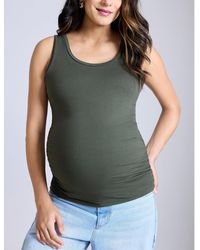 Motherhood Maternity - Maternity Scoop Neck Side-ruched Tank Top - Lyst