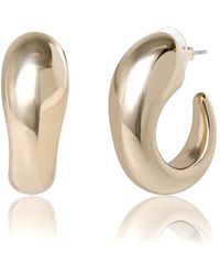 BCBGMAXAZRIA - Sculpted -tone Hoop Earrings - Lyst