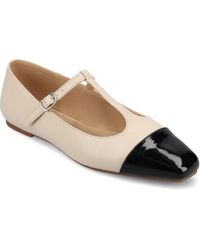 Journee Collection - Theah T-strap Cap Toe Mary Jane Flats - Lyst