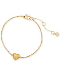 Kate Spade - Gold-tone Twisted Frame Heart Link Bracelet - Lyst