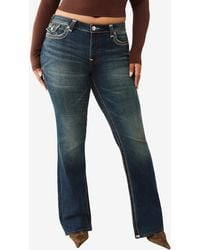 TRUE RELIGION - Plus Size Becca Mid Rise Bootcut Super T Flap Jeans - Lyst