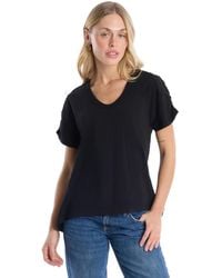 Wilt - Ruched Sleeve Tee - Lyst