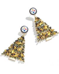 BaubleBar - Pittsburgh Steelers Christmas Tree Dangling Earrings - Lyst