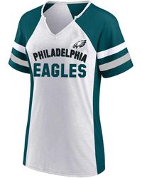 Fanatics - Branded White/midnight Green Philadelphia Eagles Plus Size Color Block T-shirt - Lyst