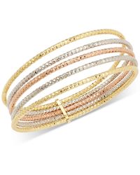 Macy's - Multi-layered Textured Bangle Bracelet - Lyst