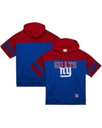 Mitchell & Ness - New York Giants Off Field Vintage-like Logo Short Sleeve Pullover Hoodie - Lyst