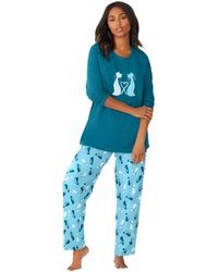 Dreams & Co. - Long Sleeve Knit Pj Set - Lyst