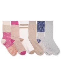 Muk Luks - Microfiber Boot Socks 6 Pack - Lyst