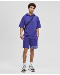 Mode Of One - Relaxed Fit Short Sleeve Hoodie Regular Fit Logo Print 7 French Terry Shorts Macys Exclusive - Lyst