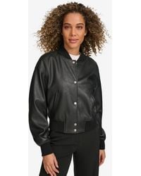 Levi's - Faux Leather Varsity Bomber Jacket - Lyst