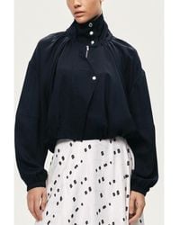 Nocturne - High-neck Gathered Jacket - Lyst