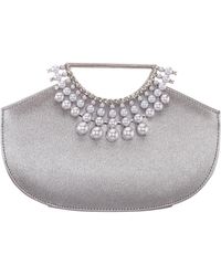 Nina - Crystal Encrusted Small Handle Bag - Lyst