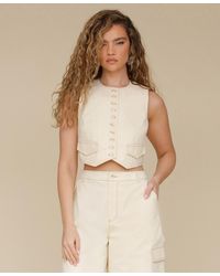 Avec Les Filles - Crewneck Cropped Vest - Lyst