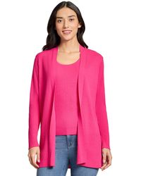 Jones New York - Long-sleeve Side-slit Cardigan Sweater - Lyst
