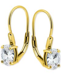 Giani Bernini - Cubic Zirconia Oval Leverback Drop Earrings - Lyst