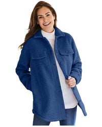 Woman Within - Within Berber Button-front Jacket - Lyst