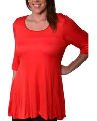 24seven Comfort Apparel - Plus Size Tunic Top - Lyst