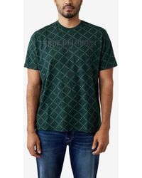 True Religion - Monogram Arch Short Sleeve Relaxed T-shirt - Lyst