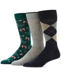 Perry Ellis - 3pk. Mixed Patterned Socks - Lyst