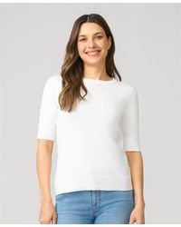 Cable & Gauge - Elbow Sleeve Crewneck Sweater - Lyst