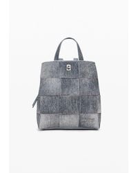 Desigual - Medium Braided Denim-Effect Backpack - Lyst