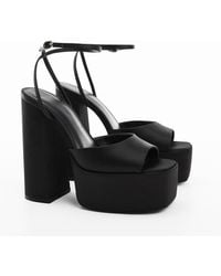 Mango padded plaited flat sandals in black new arrivals