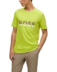 BOSS - Boss By Color-blocked Logo Print T-shirt - Lyst