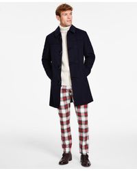 Tommy Hilfiger - Modern-fit Solid Overcoat - Lyst