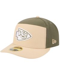 KTZ - Â Light Beige/olive Kansas City Chiefs Two-tone Color Pack Split Panel 59fifty Fitted Hat - Lyst