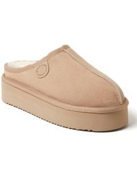 Dearfoams - Fireside By Queenstown Genuine Shearling Platform Clog Slipper - Lyst