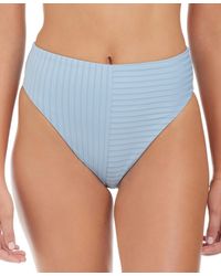 Sanctuary - Refresh Rib High-leg High-rise Bikini Bottoms - Lyst
