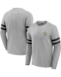 Fanatics - Nfl X Darius Rucker Collection By New Orleans Saints Henley Long Sleeve T-shirt - Lyst